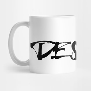 Blackletter Handwritten Lettering "Desert" Wall Art for Desert and Lettering Lovers Mug